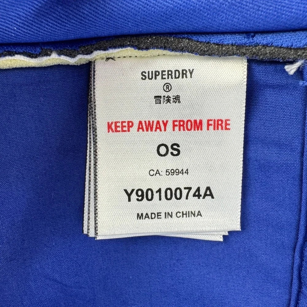 SuperDry Trucker Hat Mesh Snapback OSFM Royal Blue‎ White Red Logo Y2K Style